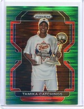 2022 Panini Prizm WNBA TAMIKA CATCHINGS #125 TROPHY GREEN PULSAR PRIZM /25 FEVER