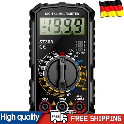 Digital Multimeter Multi-Function Tester LCD Volt Amp Ohm Meter High-Precision