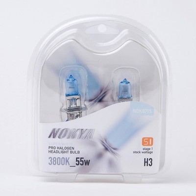 H3 Headlight Bulbs Nokya Super White 3800K 55W DOT/StreET LEGAL NOK8715