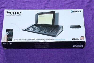 iHOME BLUETOOTH AUDIO SYSTEM & WIRELESS KEYBOARD W/ SPEAKERS NEW IN BOX iDM5B