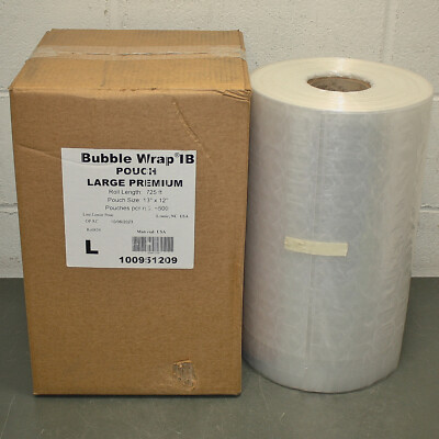 Sealed Air Newair Bubble Wrap IB Large Premium Pouch 100951209, 18'' x 12'', 725ft