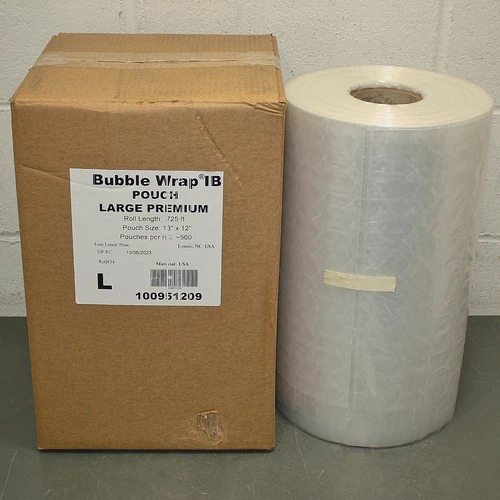 Sealed Air Newair Bubble Wrap IB Large Premium Pouch 100951209, 18" x 12", 725ft - product listing photo