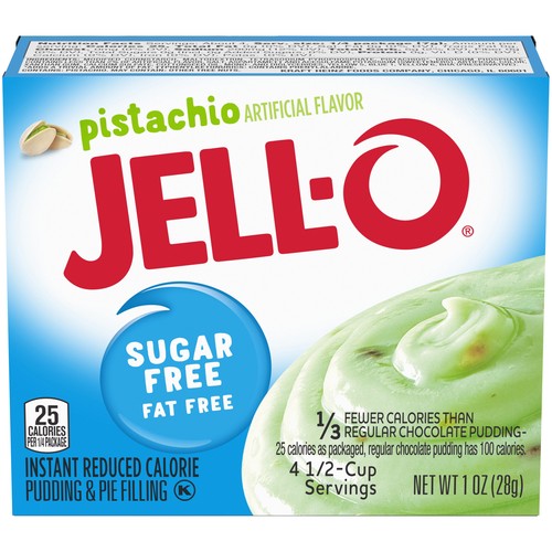 Jell-O Instant Pudding Reduced Calorie Pistachio Dessert Mix - 1 Oz - Pack of 24 - 第 1/3 張圖片