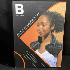 Black Series Neck & Shoulder Wrap 1014820-Heats in Microwave and Cools in Freeze
