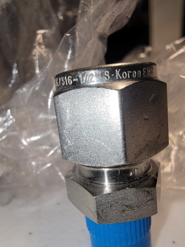 Menge 7 DK-LOK 1/2 T x 1/4 NPT STECKER 316SS Rohr Neu - Bild 3 von 5