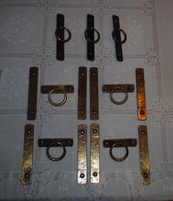 15 pieces of hammered brass hardware from Broyhill Lenoir House 7 drawer dresser