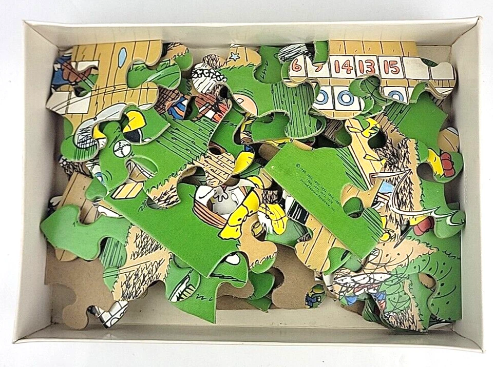 Springbok Charlie Brown Puzzle All-Star Baseball 48 Jumbo Pcs 1978 Complete - Image 2 of 4