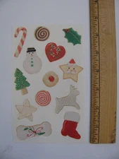 Mrs. Grossman's Stickers CHRISTMAS COOKIES 1 Sheet 4" X 6.5" NEW
