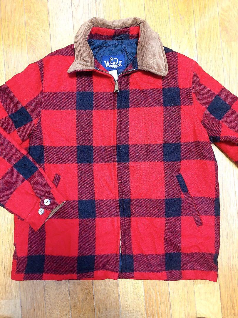 Woolrich Buffalo Check Corduroy Jacket Red Outdoor Work Coat | eBay