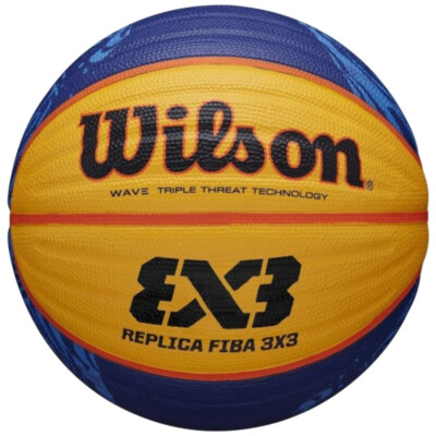 Ballon De Basket Wilson FIBA 3x3 Replica - Jaune, Taille Officielle, Unisexe - Neuf Sous Emballage