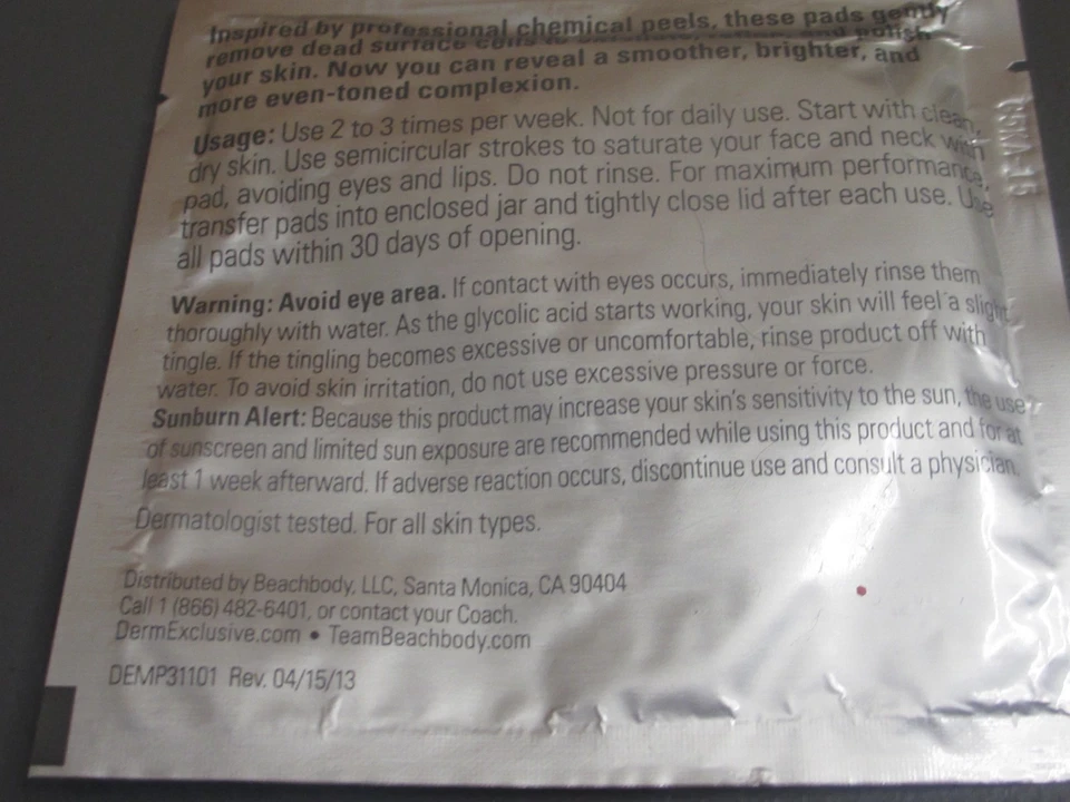 DERM 独家 PM 微去皮复表面垫 3 包 45 张总计 — 第 3/3 张图片