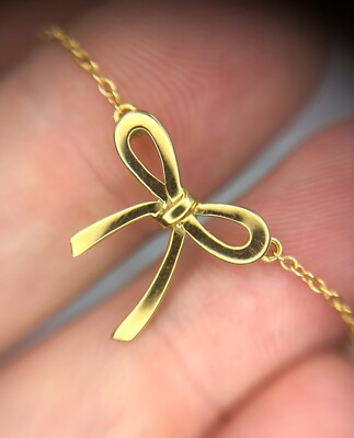 gold bow necklace tiffany