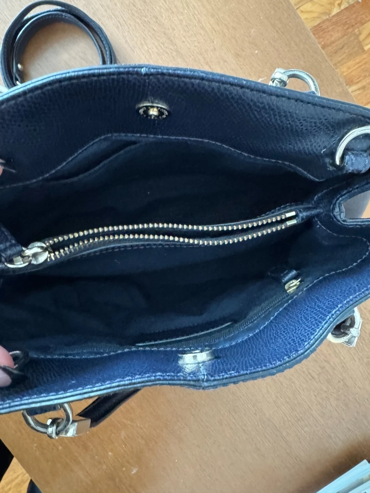 Coach F34663 Minetta borsa a mano in pelle blu notte borsa a tracolla blu navy
