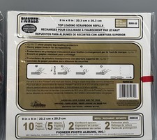 Lot of 4 Pioneer 8 X 8 Memory Book Refill Pages Top Loading RMW-88