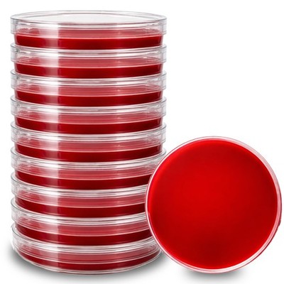 ES EVVIVA SCIENCES Blood Agar Plates with Sterile Cotton Applicators   10 Pre...