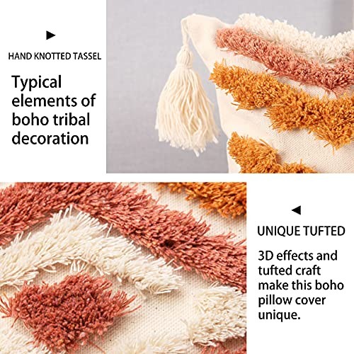 Boho Lumbar Throw Pillow Cover 12x20 12" x 20" (Pack of 1) Orange-a - Bild 3 von 7