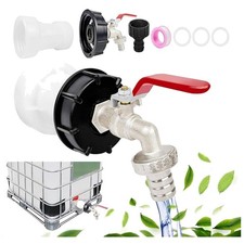 IBC Tank Zubeh&ouml;r Wasserhahn Auslaufhahn Adapter 3/4 Zoll Edelstahl