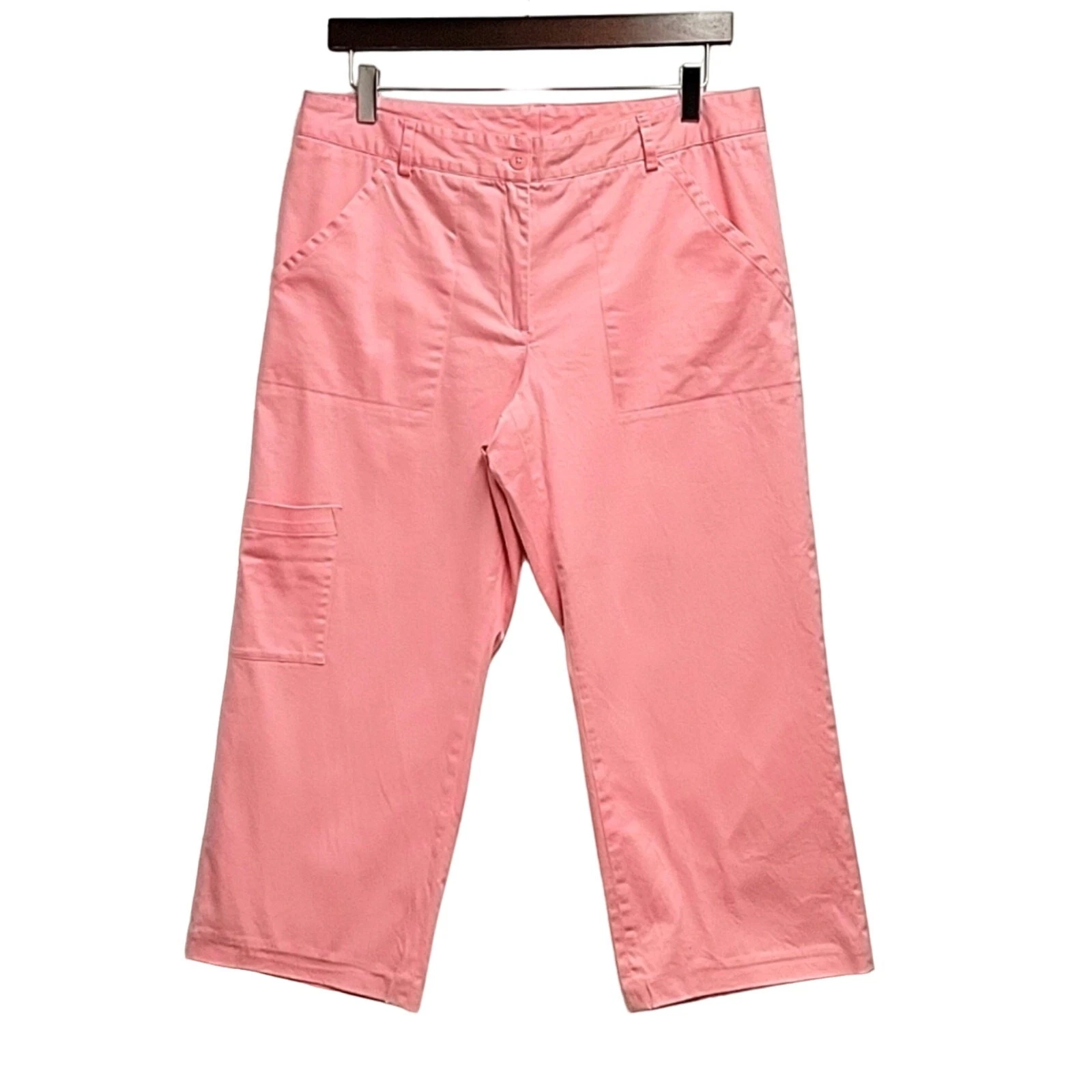 Lily Pulitzer LightPink Capri Pants Two Front One Back Pocket Belt Loops Size 10