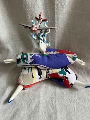 Poupee Millet Doll Authentic Artist Serge 2001 Bird Airplane Hat Signed