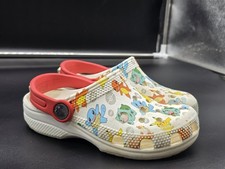 Crocs Classic Clog Shoes Kids Size C11 Multicolor Pokemon Slip On Sandals Damage
