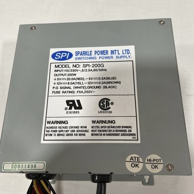Power Supply Yakumo SPI-200G 200W AT AUX MOLEX FDD