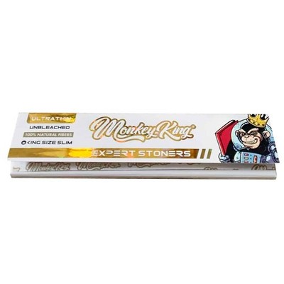 Monkey King Unbleached Raw Style Extra Thin Rolling Papers 100% Natural