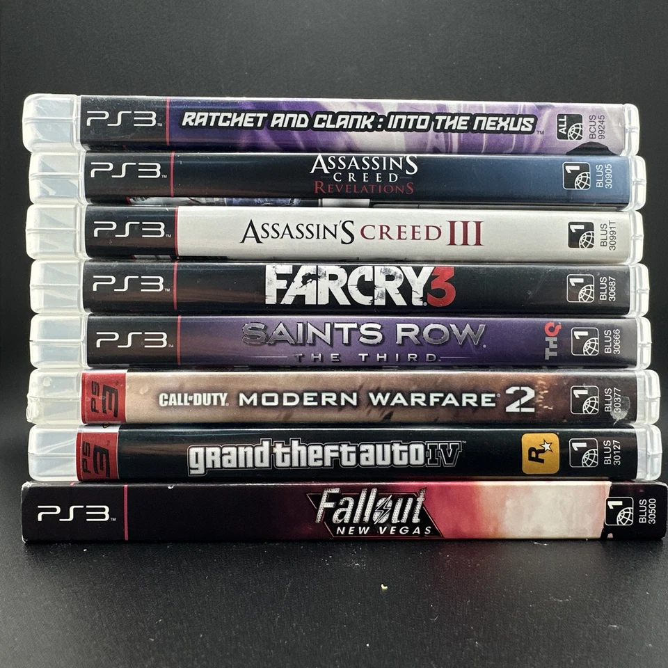 Lot Of 8 PS3 Games Inc. Ratchet & Clank: Into the Nexus Fallout New York GTA IV - Image 2 of 4