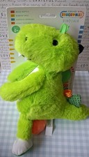 NIP Baby Sensory Plush Dinosaur Snuggables Toy w Rattle Crinkle Tags Age 0