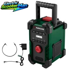 Parkside 20V / 12V  LCD Site Radio Station - Bare Unit Bluetooth FM AUX USB