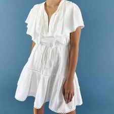 Farm Rio Off White 3D Flower Mini Dress Size M