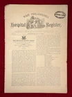 RARE CIVIL WAR US ARMY GENERAL HOSPITAL REGISTER / DATED 1863