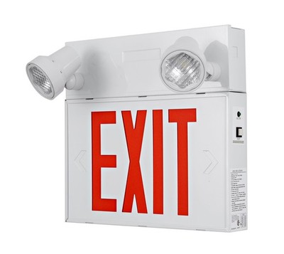 Steel Exit Sign with Remote Capabilities, 36 Watt Battery Pack, AC 120-347V I...