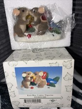 Charming Tails ?Kiss-Mas Lights Figurine? #87/205 Limited Edition 2000 N/MIB