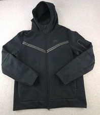 Nike Black Tech Fleece Zip Up Hoodie Jacket Sweatshirt Sz Large
