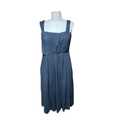 NWT MaxMara Weekend Black Draped Sleeveless Jersey Dress Size Large