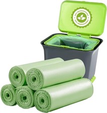 Biodegradable Trash Bags 100pcs Trash Bag for 4-6 Gallon Trash Can Liners
