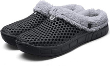 Women'S and Men'S Winter Warm Slippers with Fleece Lining Breathable Clogs Garde