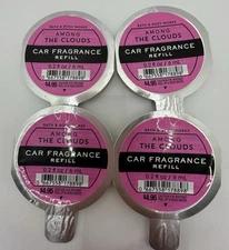 Bath & Body Works Among The Clouds Scentportable Car Disc Refills x4