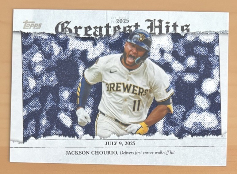 2026 Topps Series 1 Jackson Chourio #GH-20 2025 Greatest Hits 