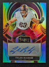 TYLER BIADASZ AUTOGRAPH 2025 SELECT #SIP-TBZ COMMANDERS LINEMAN