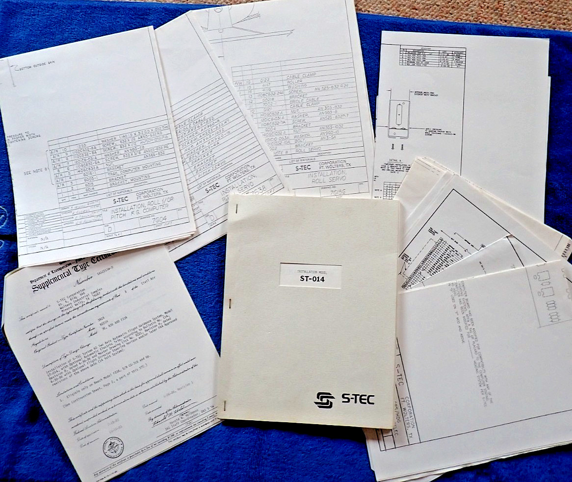 S-Tec 60 Beech Bonanza 2-Axis Autopilot ST-014 Installation Manual + Schematics