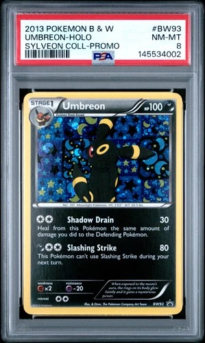 2013 POKEMON B&W PROMO SYLVEON COLLECTION #BW93 UMBREON-HOLO PSA 8