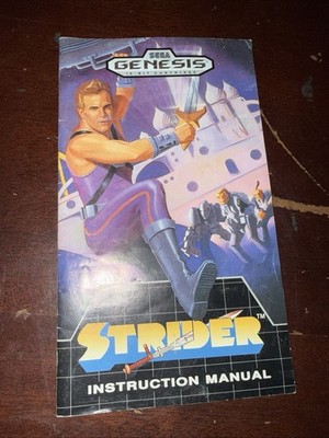 Strider (SEGA Genesis) Authentic MANUAL ONLY