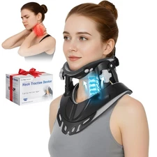 Cervical Traction Device, Neck Stretcher for Pain Relief at Home & Office, 3 ...