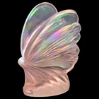 Fenton Pink Iridescent Butterfly Art Glass Figurine Stamped 4-1/2" Tall