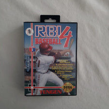 RBI Baseball 4 - Sega Genesis cartridge manual case tested working