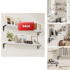 RICHFOCUS Floating Shelves Wall Decor, 47.3W x 8D Shelves Set 2, 8 Inch Deep