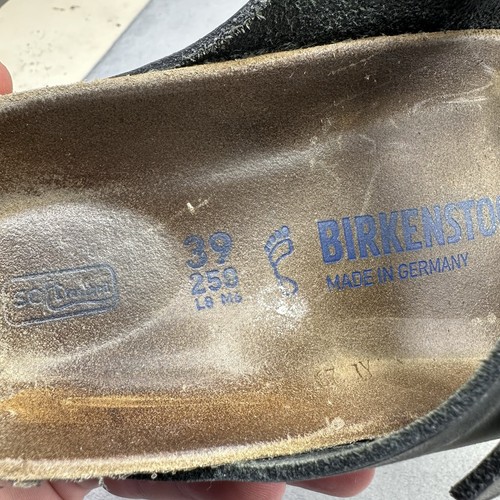 Birkenstock Arizona Womens Size 8 (EU 39) Sandals Black Oiled Leather 2-Strap - Picture 8 of 8