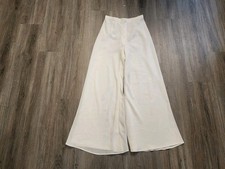 70s White Palazzo Pants No Label Waist 24