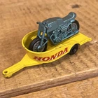 Vintage Lesney Matchbox Series No. 38 Honda Motorcycle & Trailer ,England